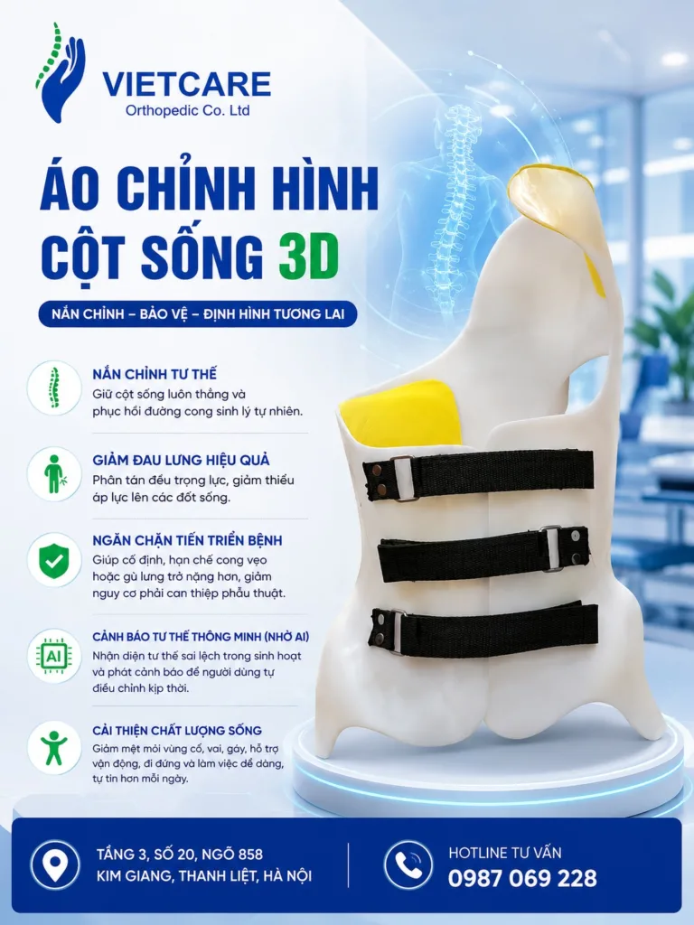 Áo chỉnh hình cột sống 3D AI – Giải pháp hỗ trợ phục hồi tư thế hiện đại